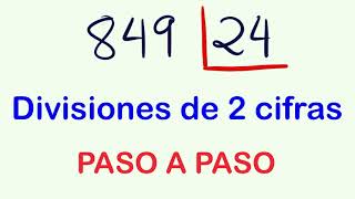 2-DIGIT Divisions Step by Step (849 divided by 24)
