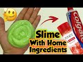 Homemade Slime - how to make slime at home/Slime making in Lockdown with toothpaste and ponds powder