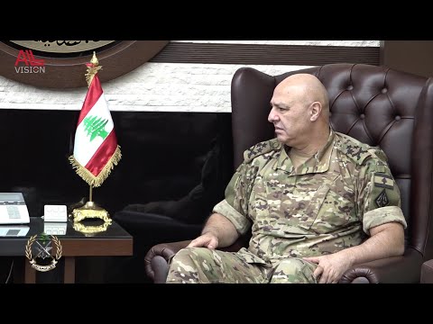 قائد الجيش يستقبل الياس جراده مفتي طرابلس المطران غي نجيم ويوسف سويف في اليرزة