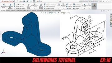 Solidworks 3D practice Drawing / exercise 16/ Simple Tutorial For Beginners