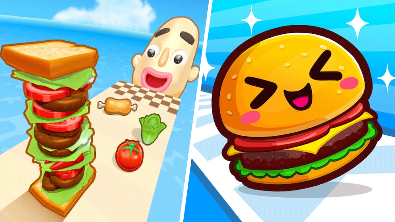 Sandwich Runner 🆚 Food Run🌻🧿🌺🌈Max Levels Walkthrough Android IOS Update Gameplay SD51