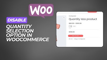Hide quantity selector | How remove Quantity Selector in WooCommerce | Remove quantity woocommerce.