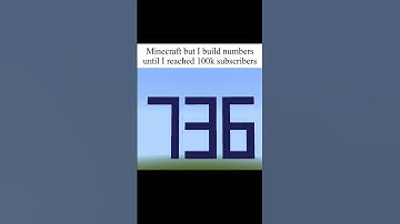 (736) Minecraft but I build numbers until I reached 100k subscribers #minecraft #minecraftshorts