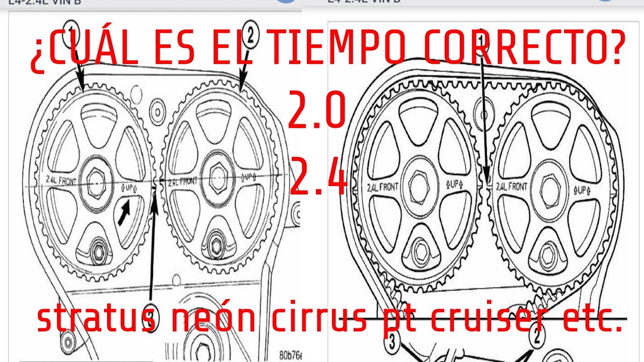 STRATUS NEÓN CIRRUS PT CRUISER ETC MARCAS DE TIEMPO CORRECTO 2.0 2.4