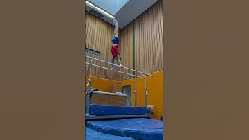 Double Back on P Bars #gymnast #gymnatics #flip #pbars