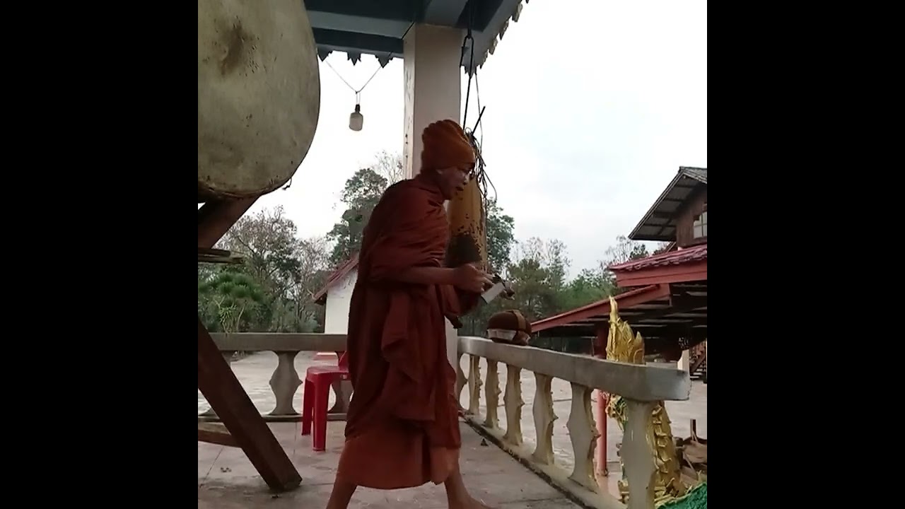 สัญญานระฆังก่อนออกบิณฑบาตทุกเช้า#วัดทวีวิหารบ้านเพิ่ม