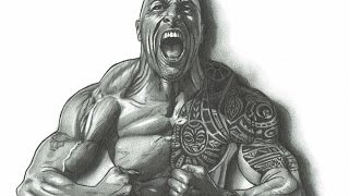 Dwayne The Rock Johnson A Dredfunn Mechanical Pencil Portrait