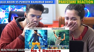 Pakistani Couple Reacts To Allu Arjun & Puneeth Rajkumar | Tollywood And Sandalwood NO 1 Dancers screenshot 5