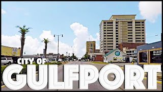 GULFPORT MISSISSIPPI DOWNTOWN DRIVE THROUGH  4K