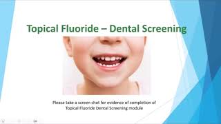 Topical Fluoride Dental Screening 7 29 2025 2
