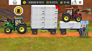 ثلاثة لاعبين يبيعون الحليب والصوف في لعبة Farming Simulator 18: قص العشب - وضع اللعب الجماعي #fs18 screenshot 3