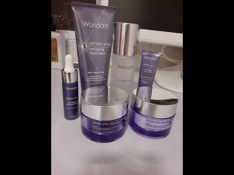 DAY CREAM ANTI AGING UNTUK MENGHILANGKAN FLEK HITAM DAN KERUT WAJAH DARI WARDAH RENEW YOU DAN OLAY. 
