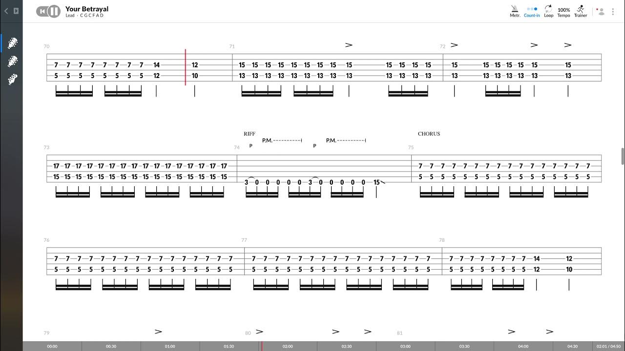 Bullet For My Valentine Your Betrayal (LEAD GUITAR TAB PLAY ALONG) YouTube