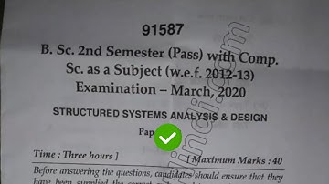 2020 Mdu BSc CS 2nd Sem Structure System Analysis & Design Question Paper