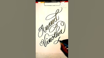 name writing/ anand vinotha💕 #shorts #calligraphy #art #cursive #letters #trending #write #ytshorts