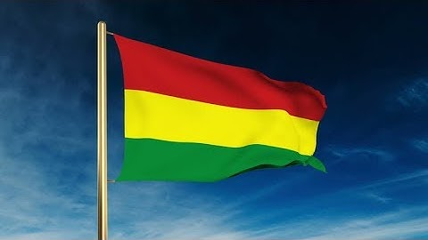 4K Bolivia flag slider style. Waving in the win with cloud background animation Stock video
