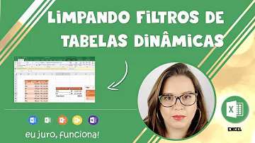 Como limpar o filtro da tabela dinâmica?