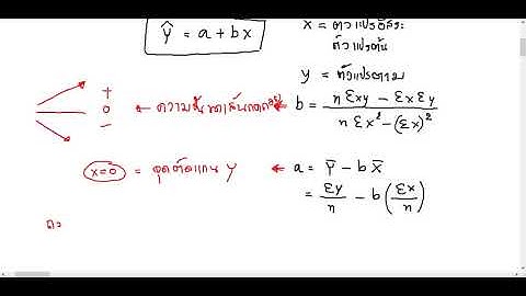 W7V4 สถิติ สมการถดถอยอย่างง่าย