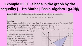Example 2.30 - Graphical Solution of Inequalities | 11th Maths | Basic Algebra | Tamil