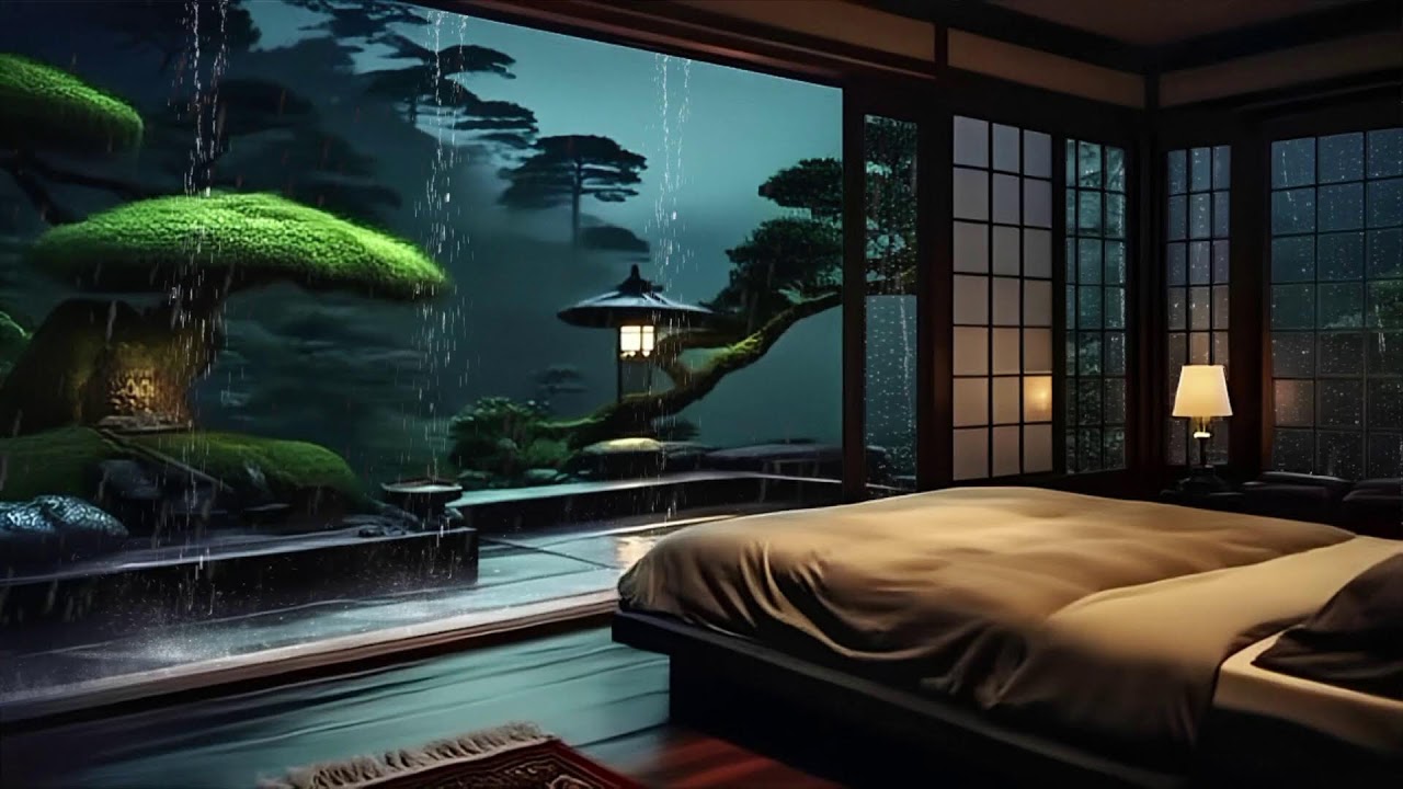 FALL INTO DEEP SLEEP - Healing Music + Gentle Rain | Calm Mind & Anxiety