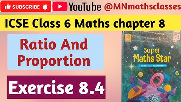 Ratio And Proportion Class 6 Maths Icse || Chapter 8 class 6 Maths || Ex 8.4 👍 Subscribe 👍 Like 