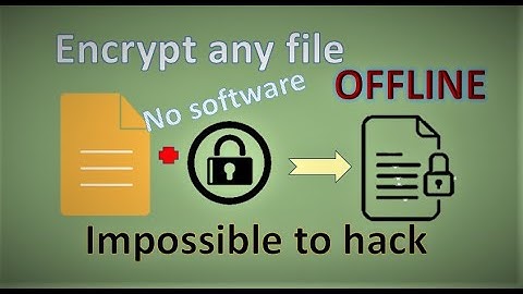 Encrypt and decrypt any file OFFLINE | No software required | Almost impossible to hack | Secure