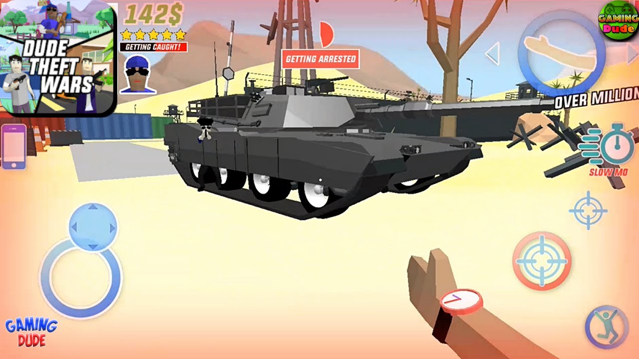 Dude Theft Wars: Open World Sandbox Simulator Update - New Military Base Tank | Android Gameplay HD
