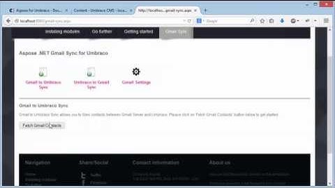 Sync Umbraco Users and Members with Google Contacts using Aspose .NET Gmail Sync for Umbraco
