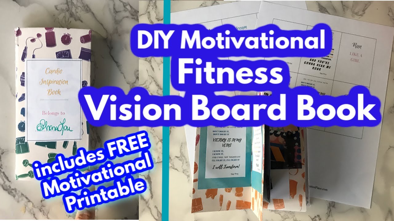 How to Make a Motivational Fitness Vision Board Book - YouTube