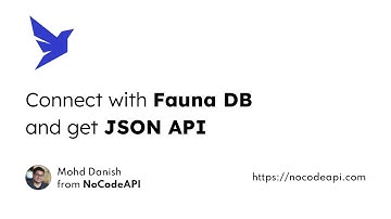 Connect with Fauna DB and get JSON API