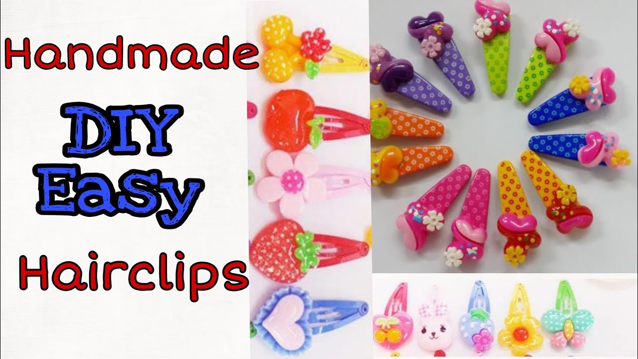 How to make beautiful hair clip set How to decorate hair clip hair