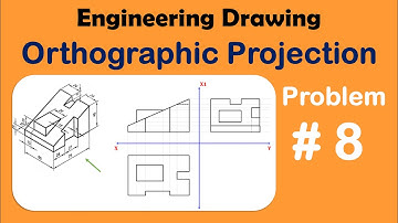 Orthographic Projections Problem 8 #EngineeringDrawing #IsotoOrtho #TaperBlock #3Dto2D