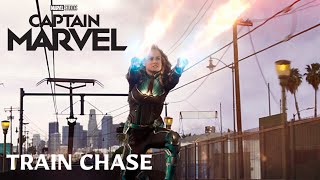 Captain Marvel Train Chase Full Scene | Captain Marvel (2019)