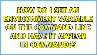 How do I set an environment variable on the command line and have it appear in commands?