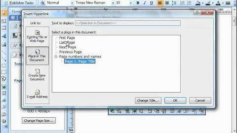 Publisher 2003 Tutorial Inserting Hyperlinks Microsoft Training Lesson 10.3