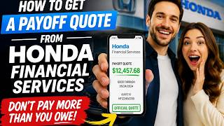 How to get a payoff quote from Honda Financial Services