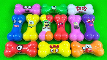 Looking Numberblocks, Alphablocks, Alphabet Lore with Bone CLAY Color Mix! ASMR