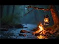 River Flow & Fire Crackle | Deep Sleep Ambience for Peaceful Nights