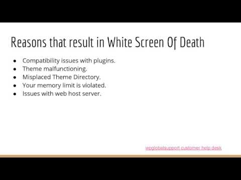 WordPress white screen of death Reasons Fixes