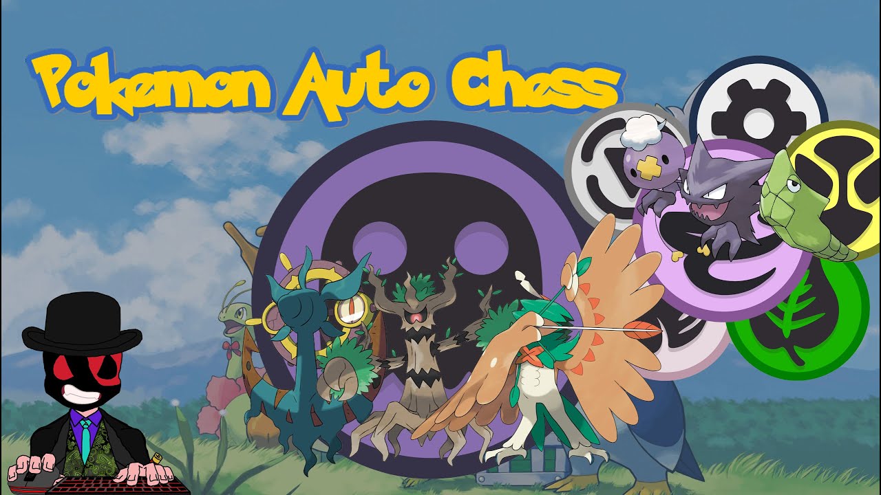 The Grass Ghost Terror. Perfect tool game for Trevenant. Pokemon Auto Chess. 8 Ghost, 3 Amo, 3 Grass