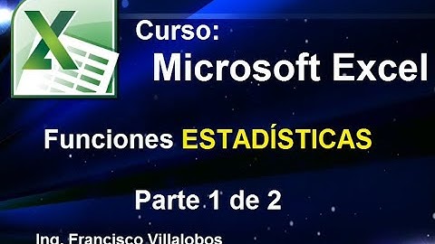 Excel Básico Funciones Estadísticas Parte 1 de 2