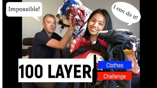 100 Layer Clothes Challenge | can’t breathe??