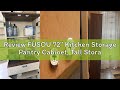 Review FUSOU 72'' Kitchen Storage Pantry Cabinet, Tall Storage Cabinet with 8 Door Shelves, 2 Cabine