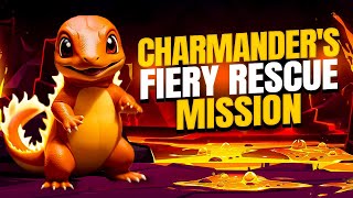 Charmander Pokémon Figure STUCK in Lava [Kids Play] - Learning Exploring Science Experiments W/ Toys