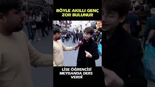 Liseli Genç Meydanda Ders Verdi