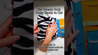 Baby Quiet Sensory Busy Book #babytoys #babygifts #sensoryplay #handmade #quietbooks #babyshower