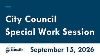Information City Council Budget Work Session - 15 Sep 2026 News