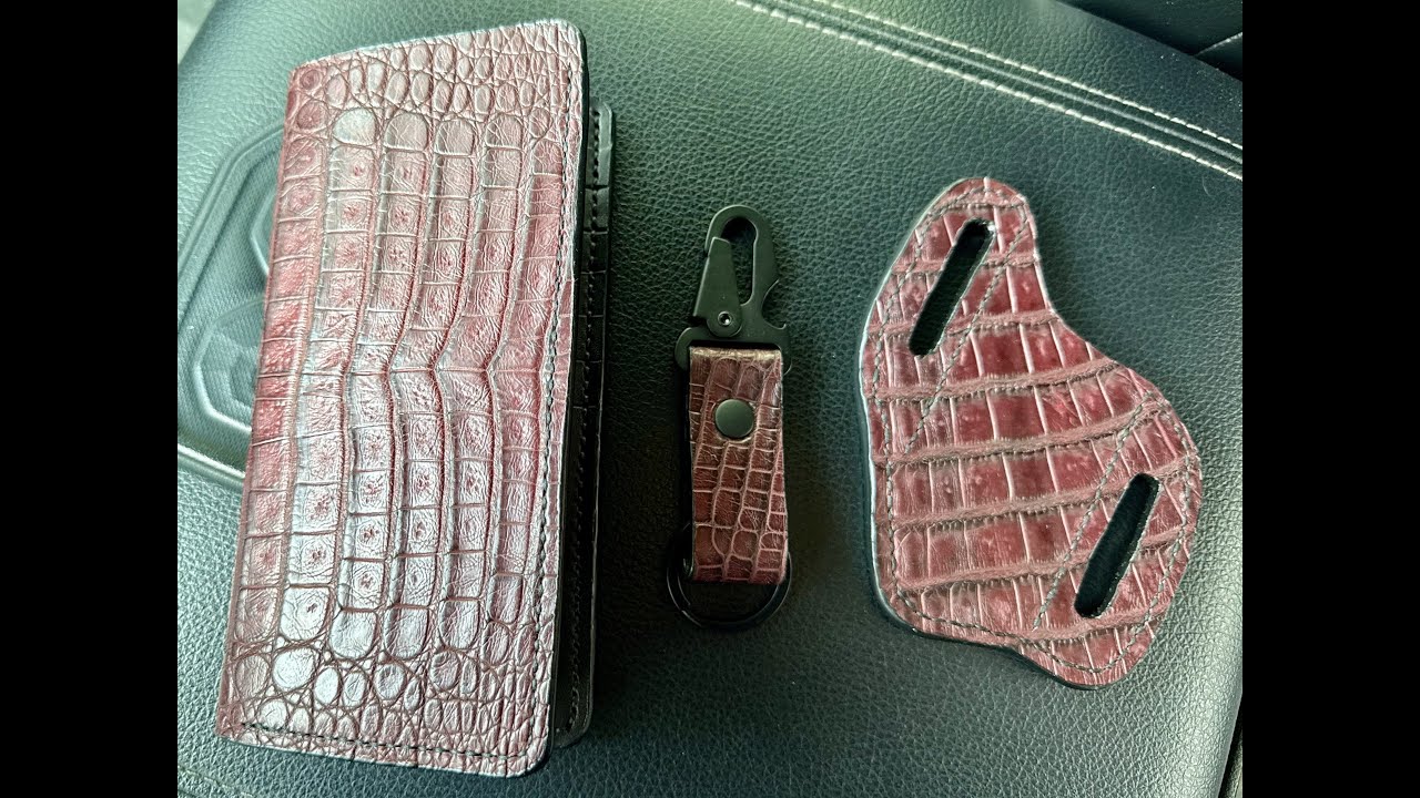 Caiman Creation | Rich Hides | Rodeo Wallet, Winged Sheath, Bottle ...