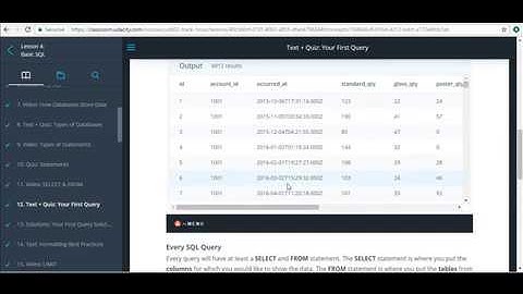 one million Arab coders , data analyst lesson 4 basic SQL  quiz select and From