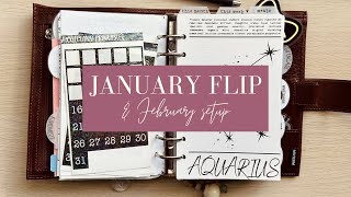 January Planner Flip + February Setup || Personal Size Moterm Luxe || FEB 2024